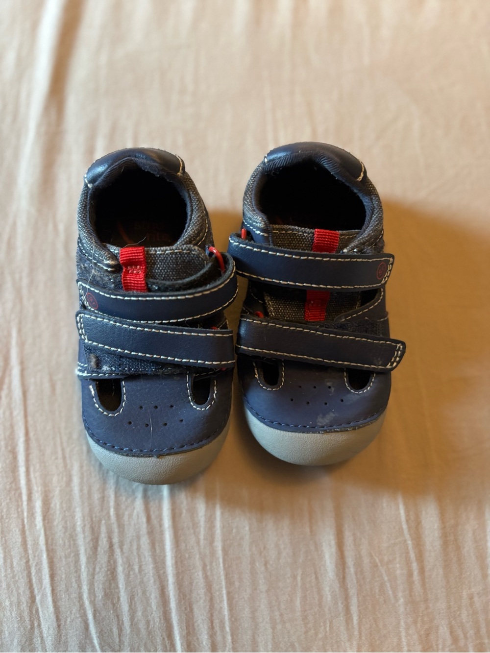 Stride Rite Navy and Red Toddlers' Velcro Sneakers
